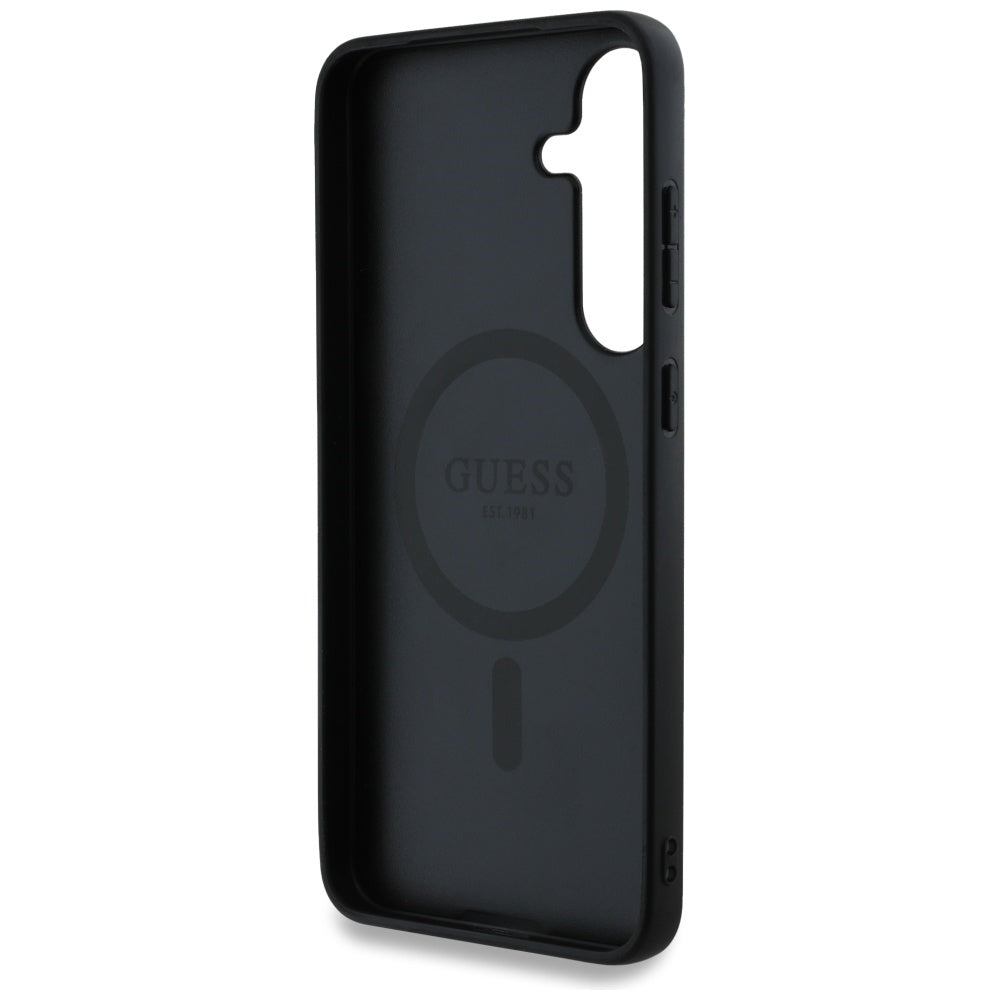 Θήκη MagSafe για Samsung Galaxy S25 S931, Guess, 4G Circle Classic Logo, Καφέ