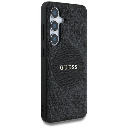 Θήκη MagSafe για Samsung Galaxy S25 S931, Guess, 4G Circle Classic Logo, Μαύρη