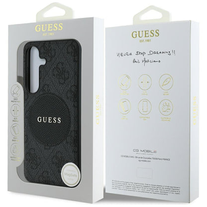 Θήκη MagSafe για Samsung Galaxy S25 S931, Guess, 4G Circle Classic Logo, Μαύρη