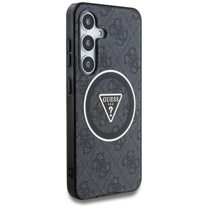 Θήκη MagSafe για Samsung Galaxy S25 S931, Guess, IML Glitter 4G Circle Triangle, Μαύρη
