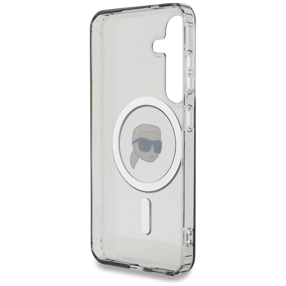 Θήκη MagSafe για Samsung Galaxy S25 S931, Karl Lagerfeld, IML Karl's Head, Μαύρη