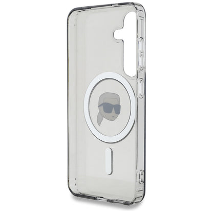 Θήκη MagSafe για Samsung Galaxy S25 S931, Karl Lagerfeld, IML Karl's Head, Μαύρη