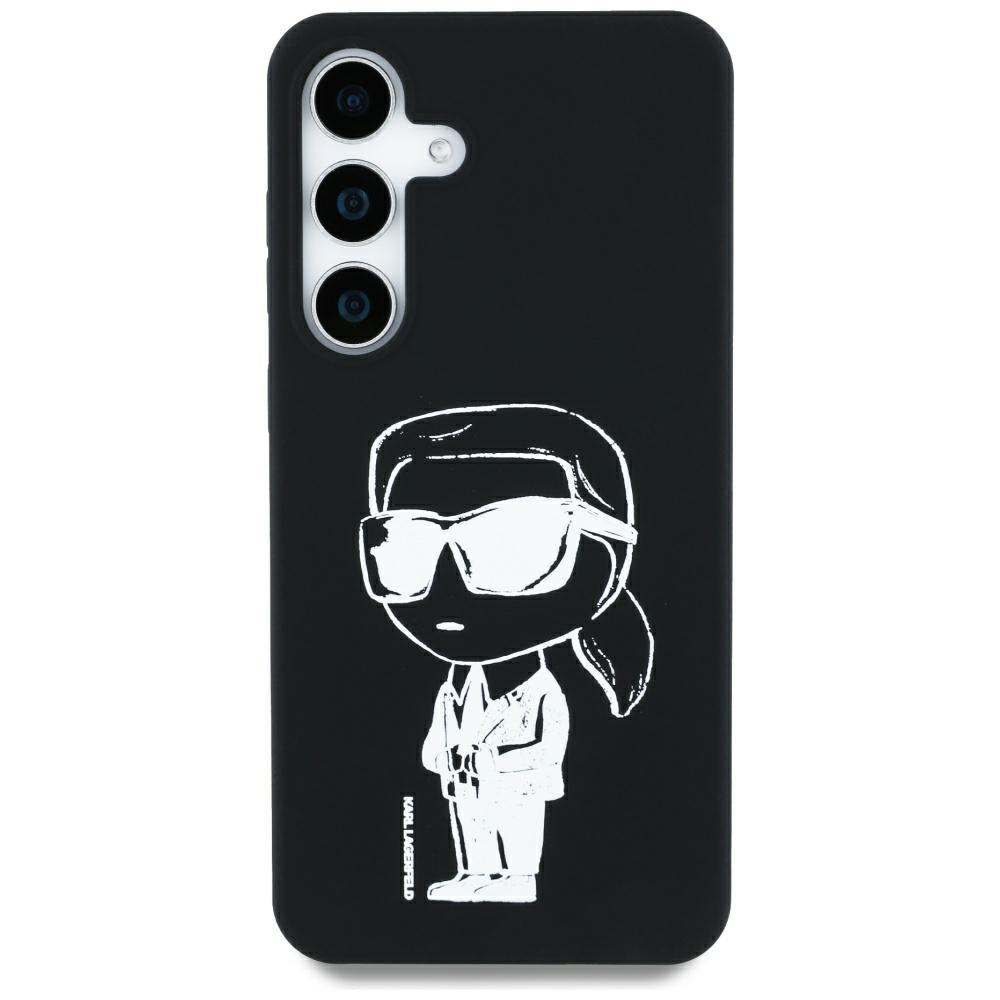 Θήκη MagSafe για Samsung Galaxy S25 S931, Karl Lagerfeld, Silicone Graffiti, Μαύρη