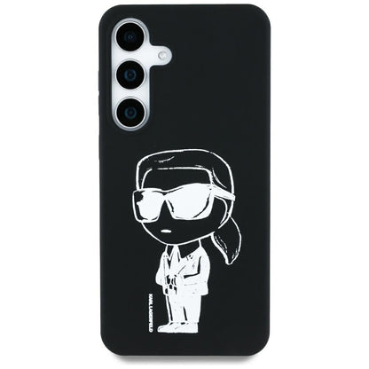 Θήκη MagSafe για Samsung Galaxy S25 S931, Karl Lagerfeld, Silicone Graffiti, Μαύρη
