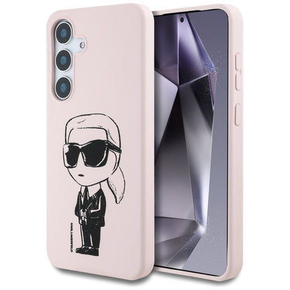 Θήκη MagSafe για Samsung Galaxy S25 S931, Karl Lagerfeld, Silicone Graffiti, Ροζ