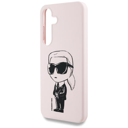 Θήκη MagSafe για Samsung Galaxy S25 S931, Karl Lagerfeld, Silicone Graffiti, Ροζ