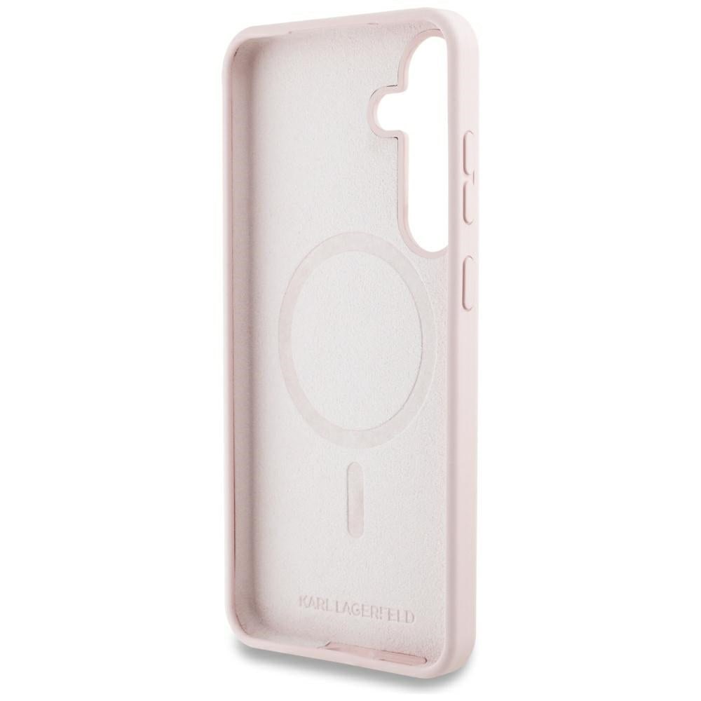 Θήκη MagSafe για Samsung Galaxy S25 S931, Karl Lagerfeld, Silicone Graffiti, Ροζ