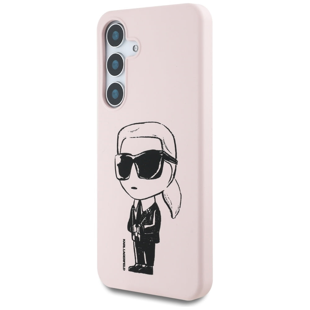 Θήκη MagSafe για Samsung Galaxy S25 S931, Karl Lagerfeld, Silicone Graffiti, Ροζ