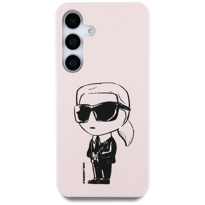 Θήκη MagSafe για Samsung Galaxy S25 S931, Karl Lagerfeld, Silicone Graffiti, Ροζ