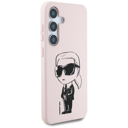 Θήκη MagSafe για Samsung Galaxy S25 S931, Karl Lagerfeld, Silicone Graffiti, Ροζ