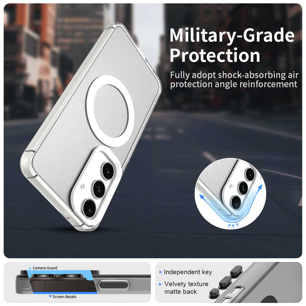 MagSafe Case for Samsung Galaxy S25 S931 / S24 S921, Techsuit, CandyCase, White