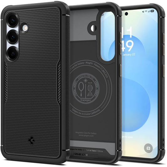 Θήκη MagSafe για Samsung Galaxy S25 S931, Spigen, Core Armor, Ματ Μαύρη