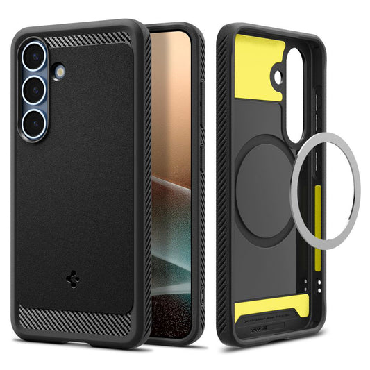 Θήκη MagSafe για Samsung Galaxy S25 S931, Spigen, Rugged Armor, Μαύρο Ματ ACS08998