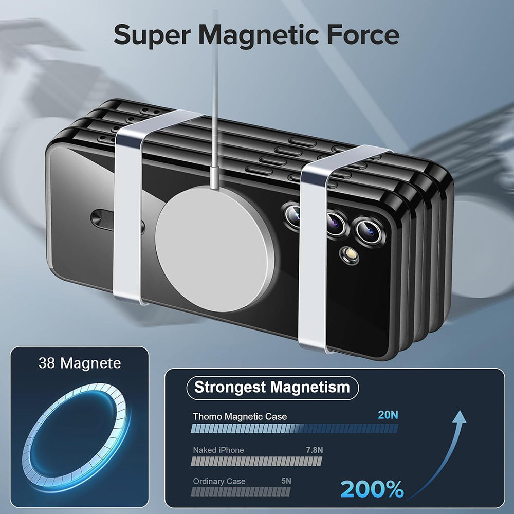 Θήκη MagSafe για Samsung Galaxy S25 S931, Techsuit, Luxury Crystal, Σκούρο Μπλε
