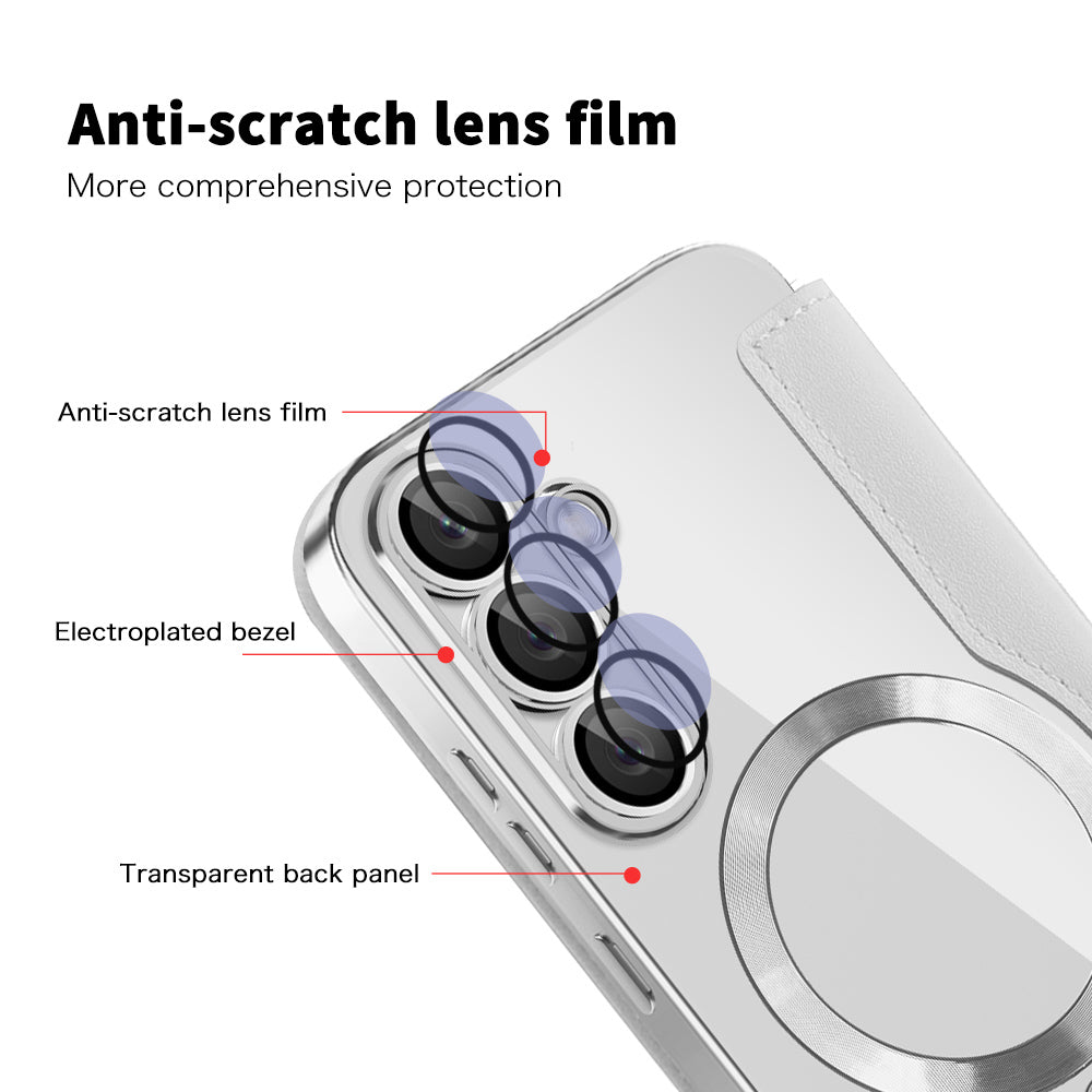 Θήκη MagSafe για Samsung Galaxy S25 S931, Techsuit, SmartMag Book, Γκρι