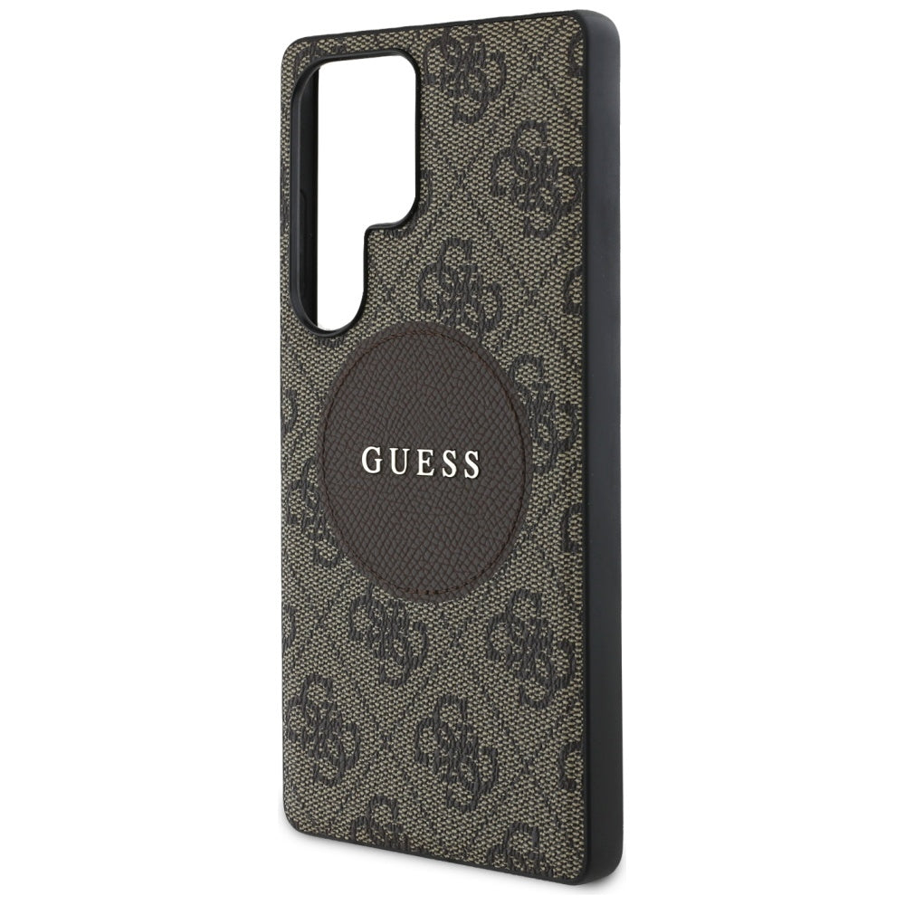 Θήκη MagSafe για Samsung Galaxy S25 Ultra S938, Guess, 4G Circle Classic Logo, Καφέ