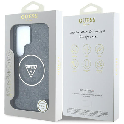 Θήκη MagSafe για Samsung Galaxy S25 Ultra S938, Guess, IML Glitter 4G Circle Triangle, Μαύρη