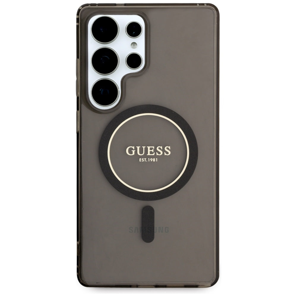 Θήκη MagSafe για Samsung Galaxy S25 Ultra S938, Guess, IML Glitter Circle, Μαύρη
