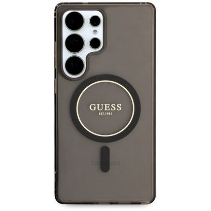 Θήκη MagSafe για Samsung Galaxy S25 Ultra S938, Guess, IML Glitter Circle, Μαύρη