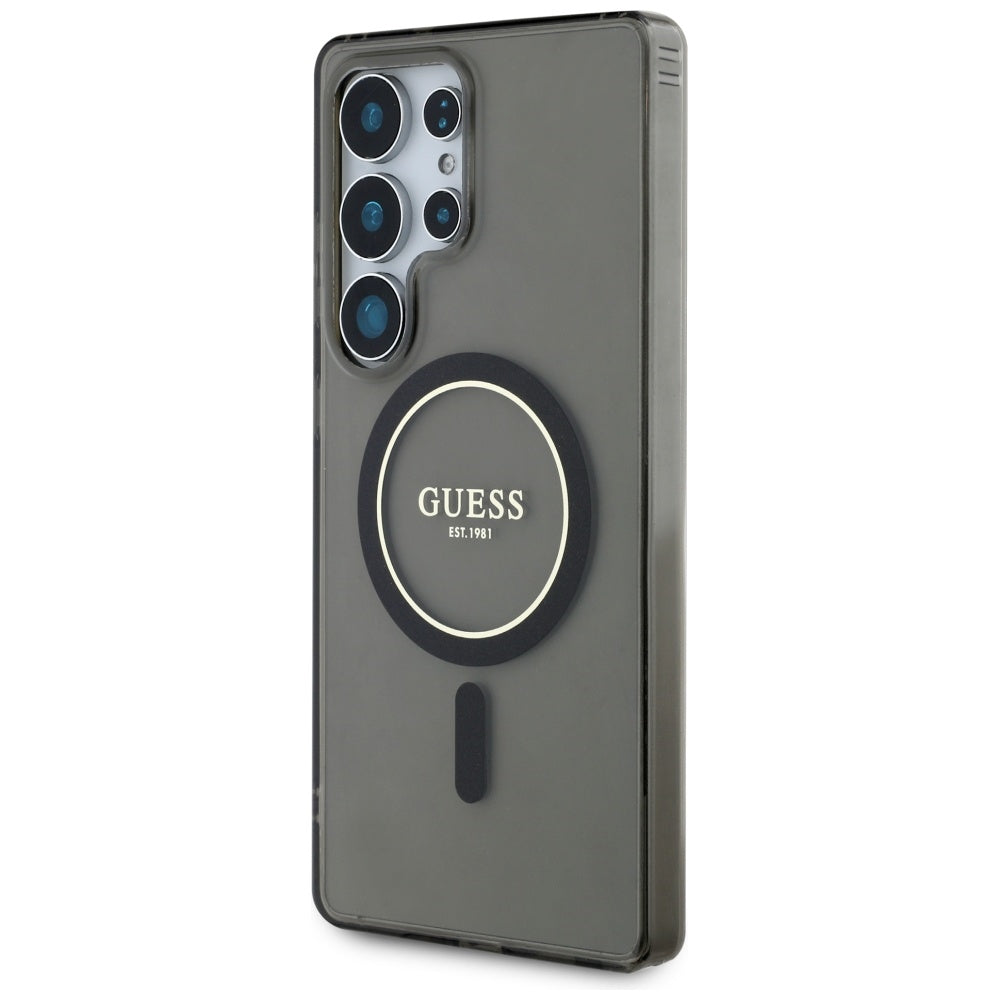Θήκη MagSafe για Samsung Galaxy S25 Ultra S938, Guess, IML Glitter Circle, Μαύρη