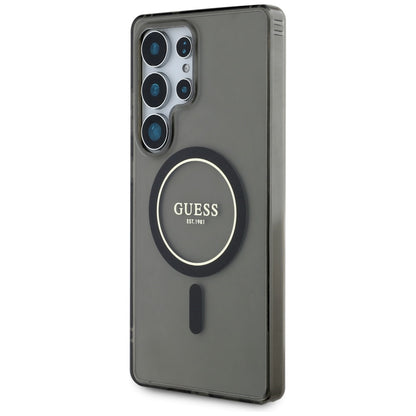 Θήκη MagSafe για Samsung Galaxy S25 Ultra S938, Guess, IML Glitter Circle, Μαύρη