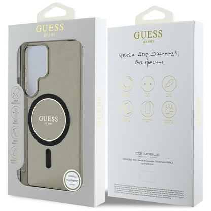 Θήκη MagSafe για Samsung Galaxy S25 Ultra S938, Guess, IML Glitter Circle, Μαύρη