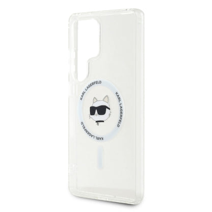 MagSafe Case for Samsung Galaxy S25 Ultra S938, Karl Lagerfeld, IML Choupette's Head, White