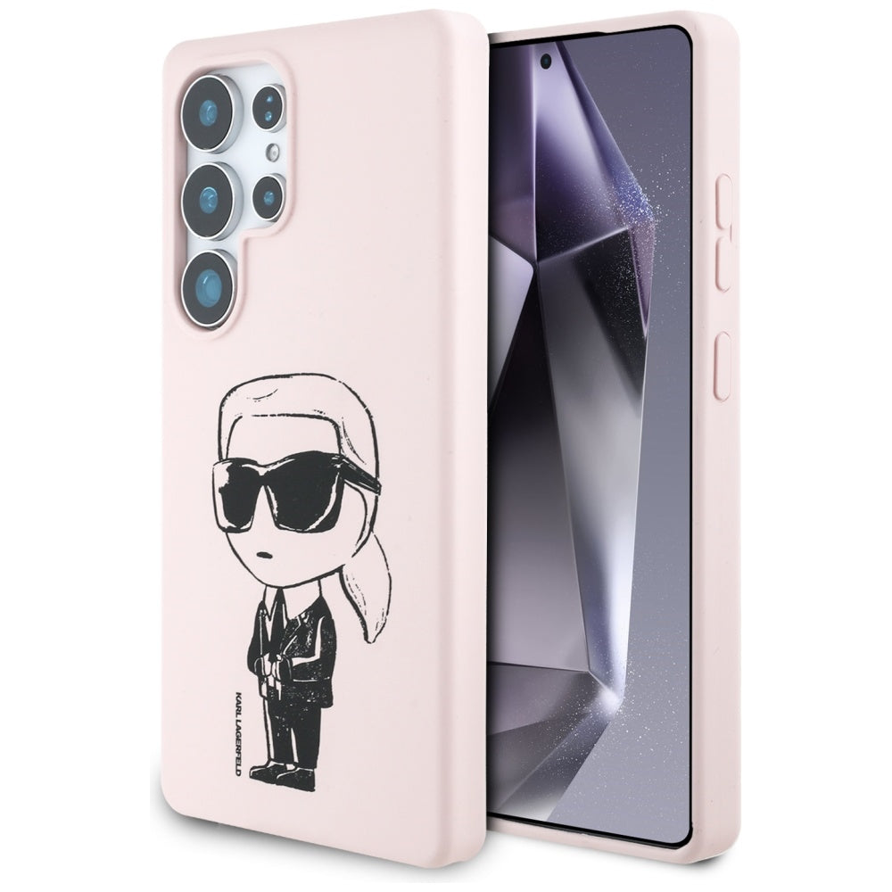 MagSafe Case for Samsung Galaxy S25 Ultra S938, Karl Lagerfeld, Silicone Graffiti, Pink