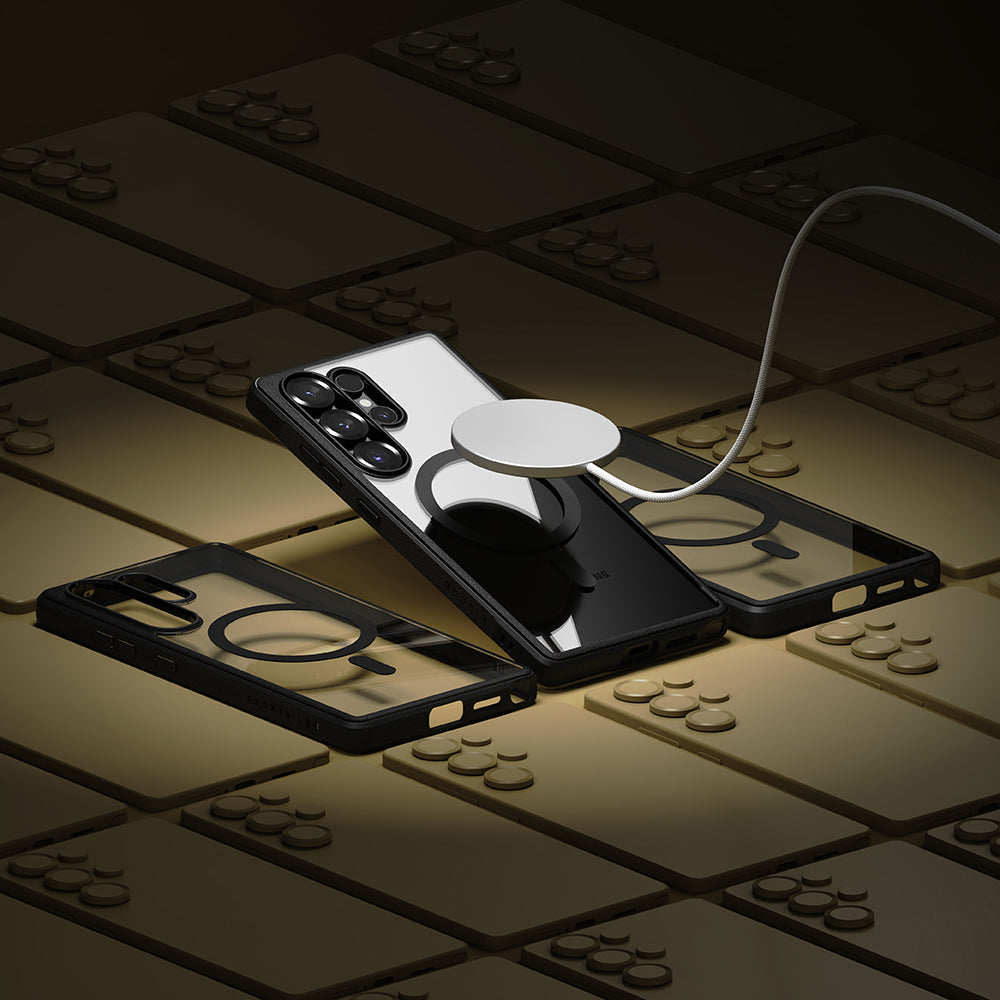 Θήκη MagSafe για Samsung Galaxy S25 Ultra S938, Ringke, Fusion Bold, Μαύρη