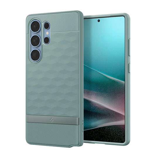MagSafe Case for Samsung Galaxy S25 Ultra S938, Spigen, Caseology Parallax, Green ACS09053