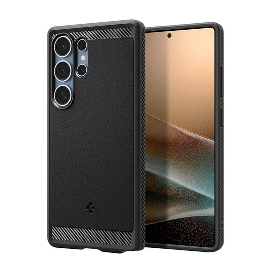 MagSafe Case for Samsung Galaxy S25 Ultra S938, Spigen, Rugged Armor, Matte Black ACS08951