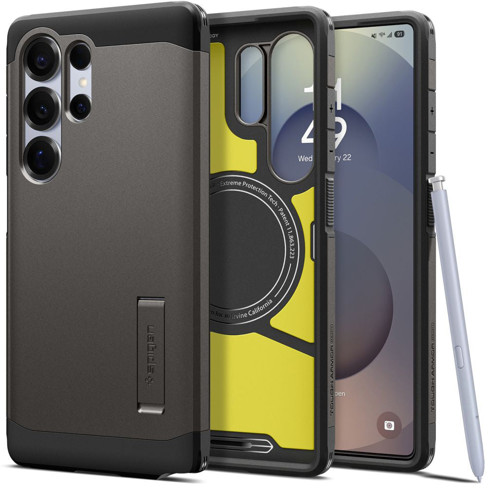 Θήκη MagSafe για Samsung Galaxy S25 Ultra S938, Spigen, Tough Armor, Γκρι
