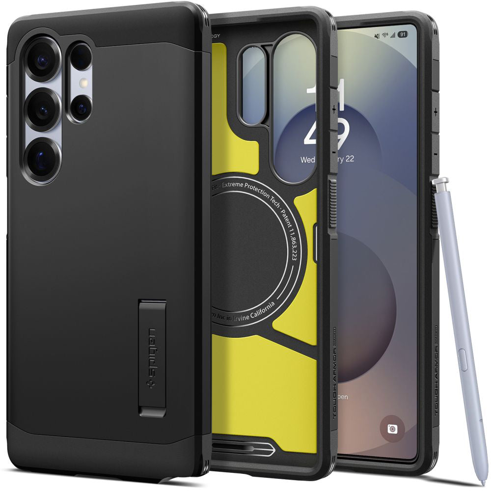 Θήκη MagSafe για Samsung Galaxy S25 Ultra S938, Spigen, Tough Armor, Μαύρη