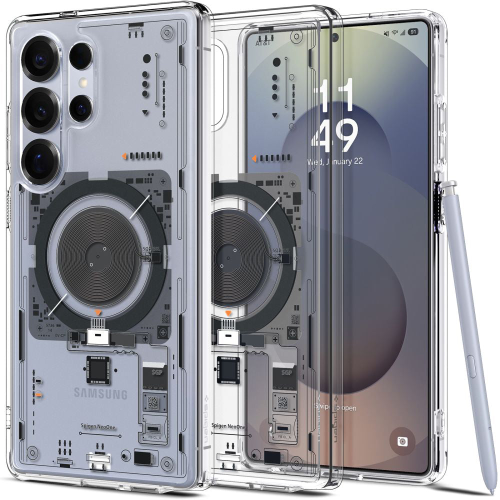 Θήκη MagSafe για Samsung Galaxy S25 Ultra S938, Spigen, Ultra Hybrid Neo One, Διάφανη