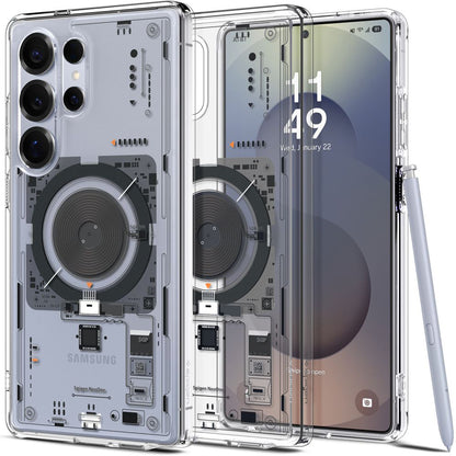 Θήκη MagSafe για Samsung Galaxy S25 Ultra S938, Spigen, Ultra Hybrid Neo One, Διάφανη