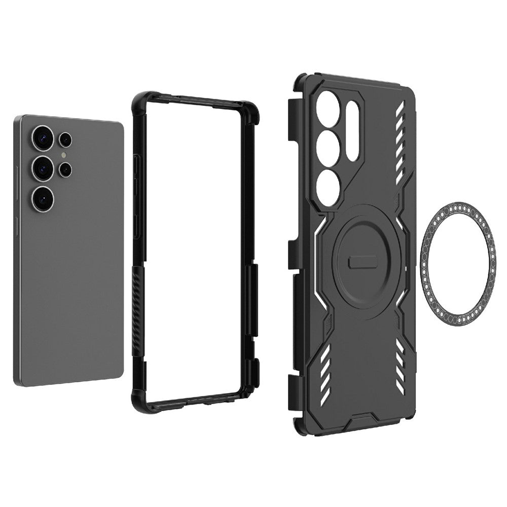 MagSafe Case for Samsung Galaxy S25 Ultra S938, Techsuit, ArmorMag, Black