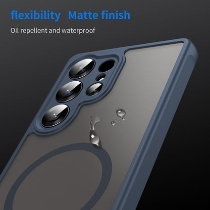 MagSafe Case for Samsung Galaxy S25 Ultra S938, Techsuit, HaloFrost II, Navy Blue