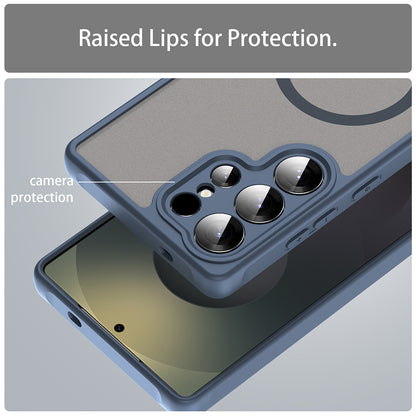 MagSafe Case for Samsung Galaxy S25 Ultra S938, Techsuit, HaloFrost II, Navy Blue