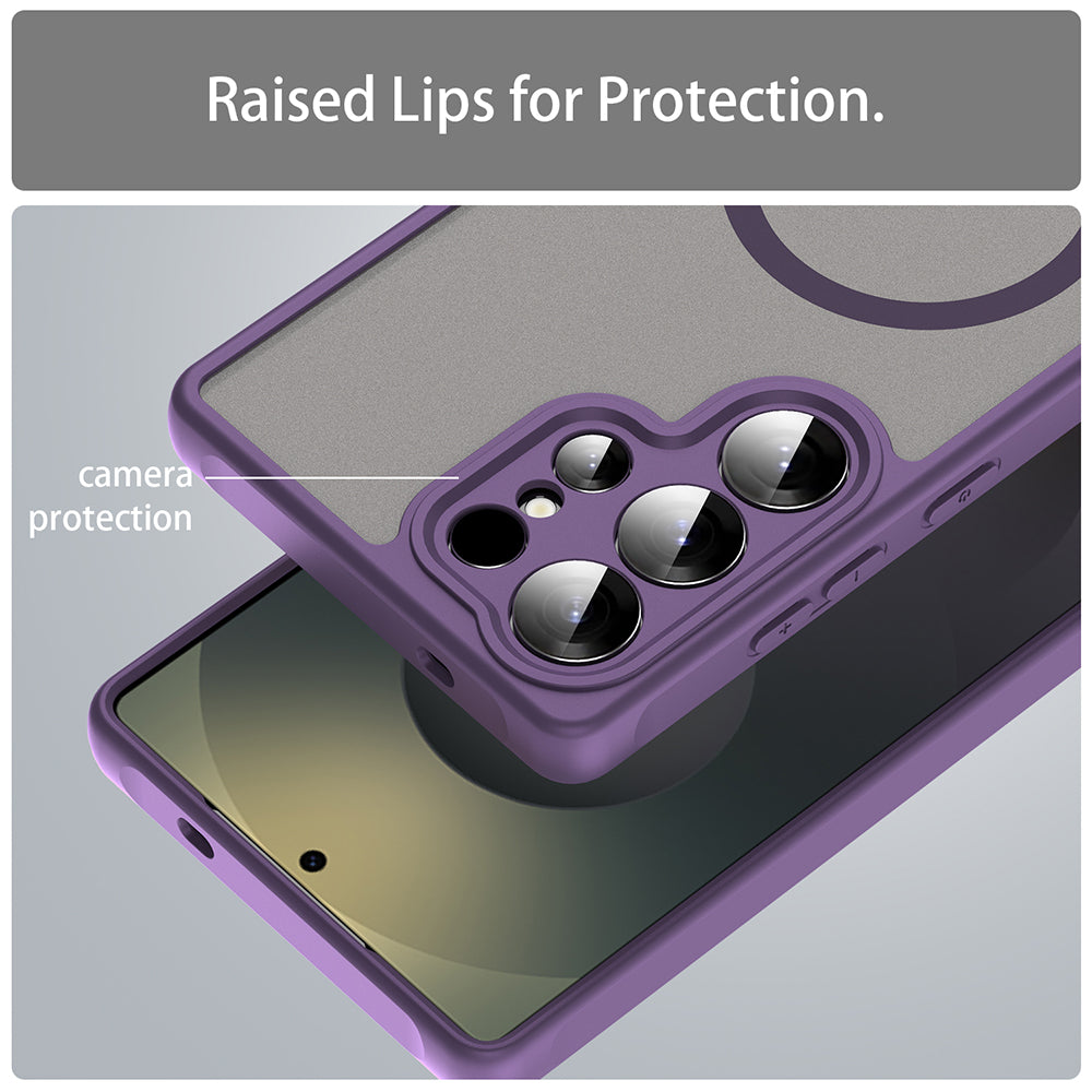 MagSafe Case for Samsung Galaxy S25 Ultra S938, Techsuit, HaloFrost II, Purple