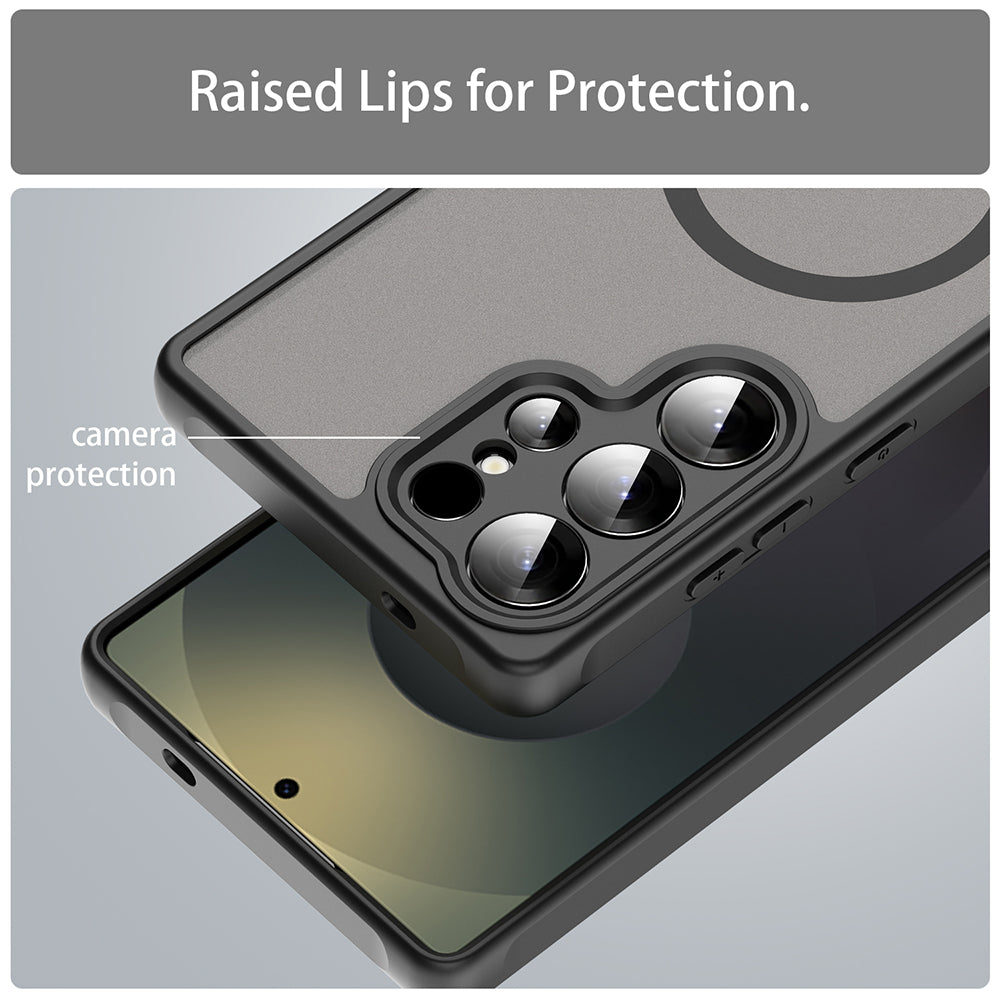 MagSafe Case for Samsung Galaxy S25 Ultra S938, Techsuit, HaloFrost II, Black