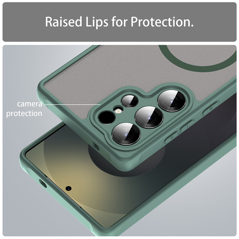 Θήκη MagSafe για Samsung Galaxy S25 Ultra S938, Techsuit, HaloFrost II, Πράσινο
