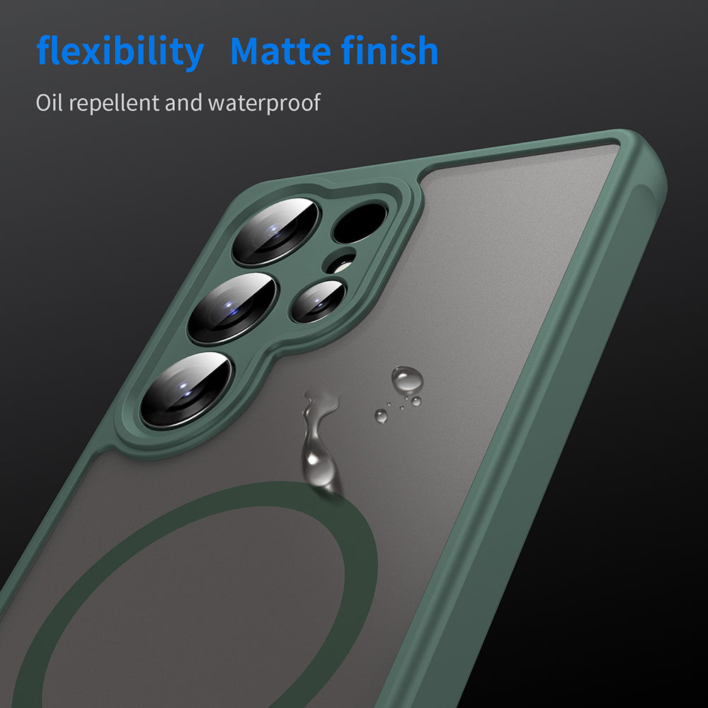 Θήκη MagSafe για Samsung Galaxy S25 Ultra S938, Techsuit, HaloFrost II, Πράσινο