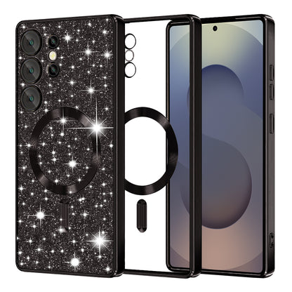 Θήκη MagSafe για Samsung Galaxy S25 Ultra S938, Techsuit, Luxury Glitter, Μαύρο