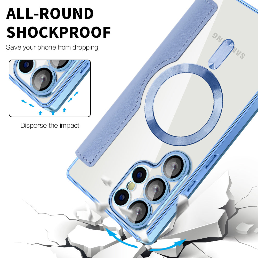 Θήκη MagSafe για Samsung Galaxy S25 Ultra S938, Techsuit, SmartMag Book, Μπλε