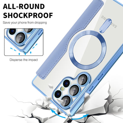 Θήκη MagSafe για Samsung Galaxy S25 Ultra S938, Techsuit, SmartMag Book, Μπλε
