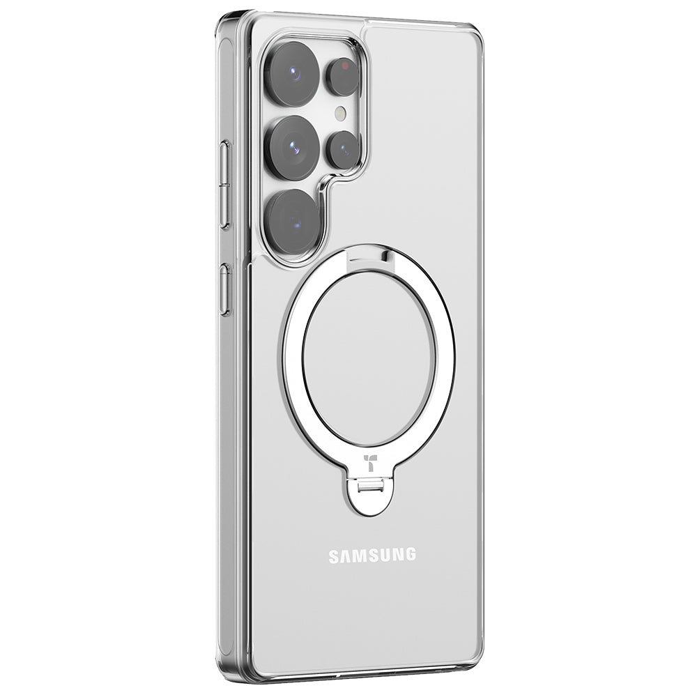Θήκη MagSafe για Samsung Galaxy S25 Ultra S938, Torras, Ostand Spin, Διαφανής