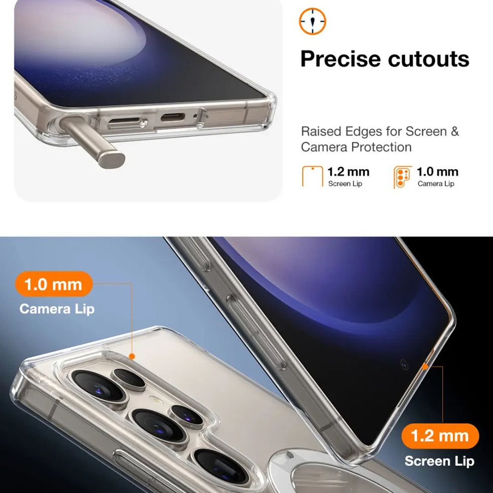 Θήκη MagSafe για Samsung Galaxy S25 Ultra S938, Torras, Ostand Spin, Διαφανής