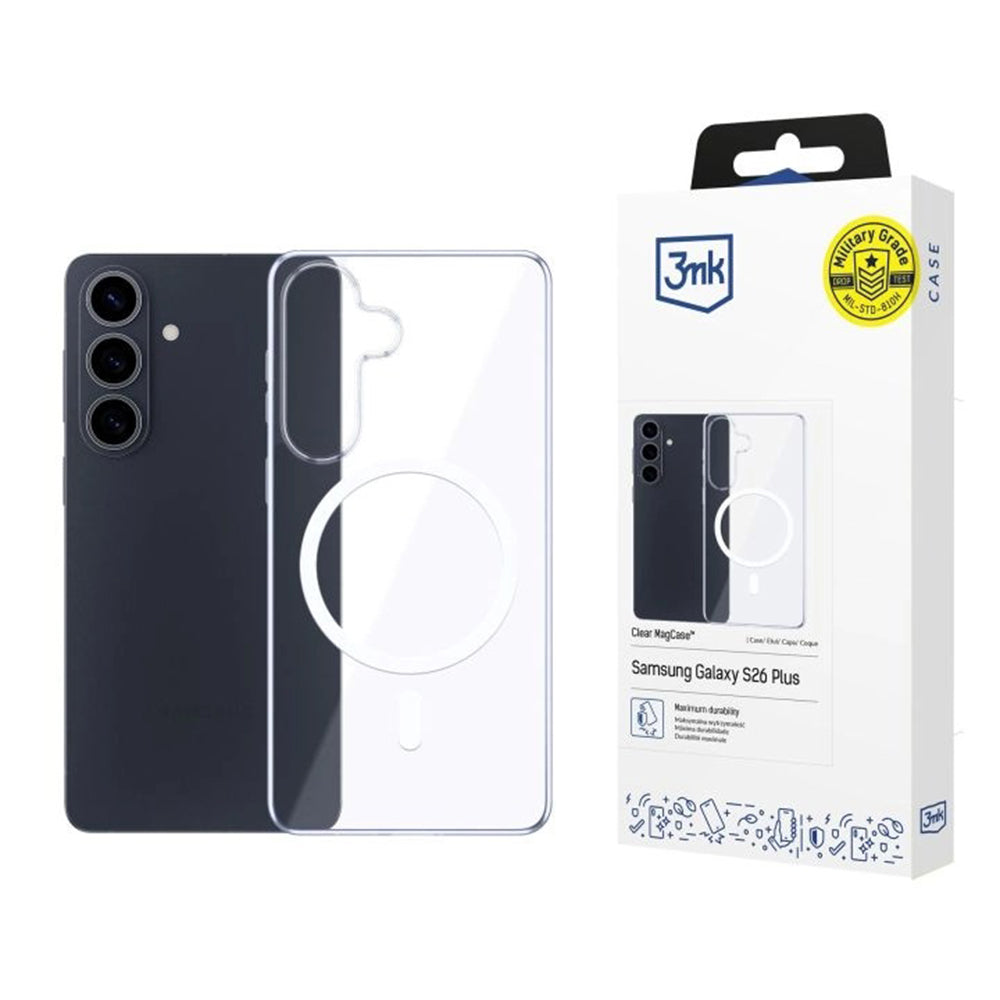 Θήκη MagSafe για Samsung Galaxy S26 S942, 3MK, Clear MagCase, Διαφανής
