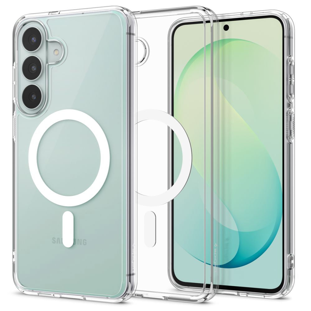 Θήκη MagSafe για Samsung Galaxy S26 FE S741, Spigen, Ultra Hybrid, Διαφανής Λευκή ACS11636