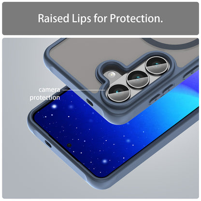 MagSafe Case for Samsung Galaxy S26 FE, Techsuit, HaloFrost II, Navy Blue